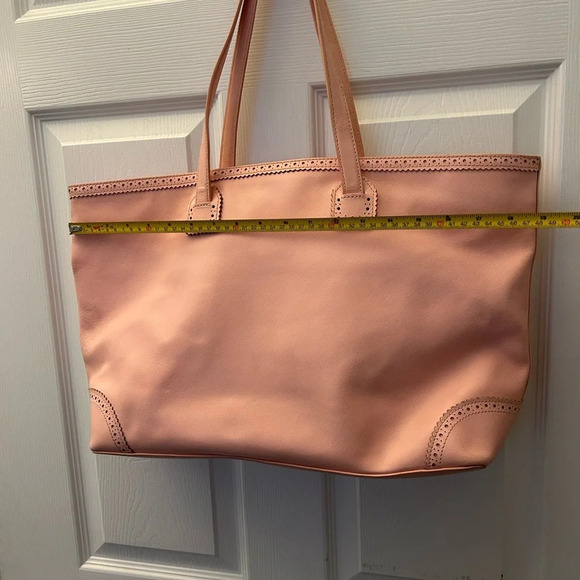 ! TORY BURCH Robinson Spectator EW SAFFIANO PINK  Leather Tote - Picture 8 of 8